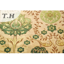 Tissu d&#39;ameublement vert Chenille (FTH31128)